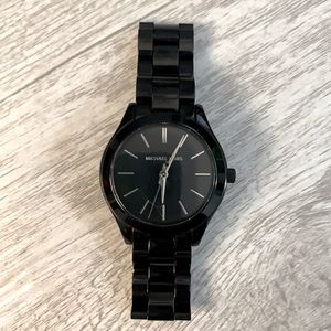 Michael Kors black stainless steel watch